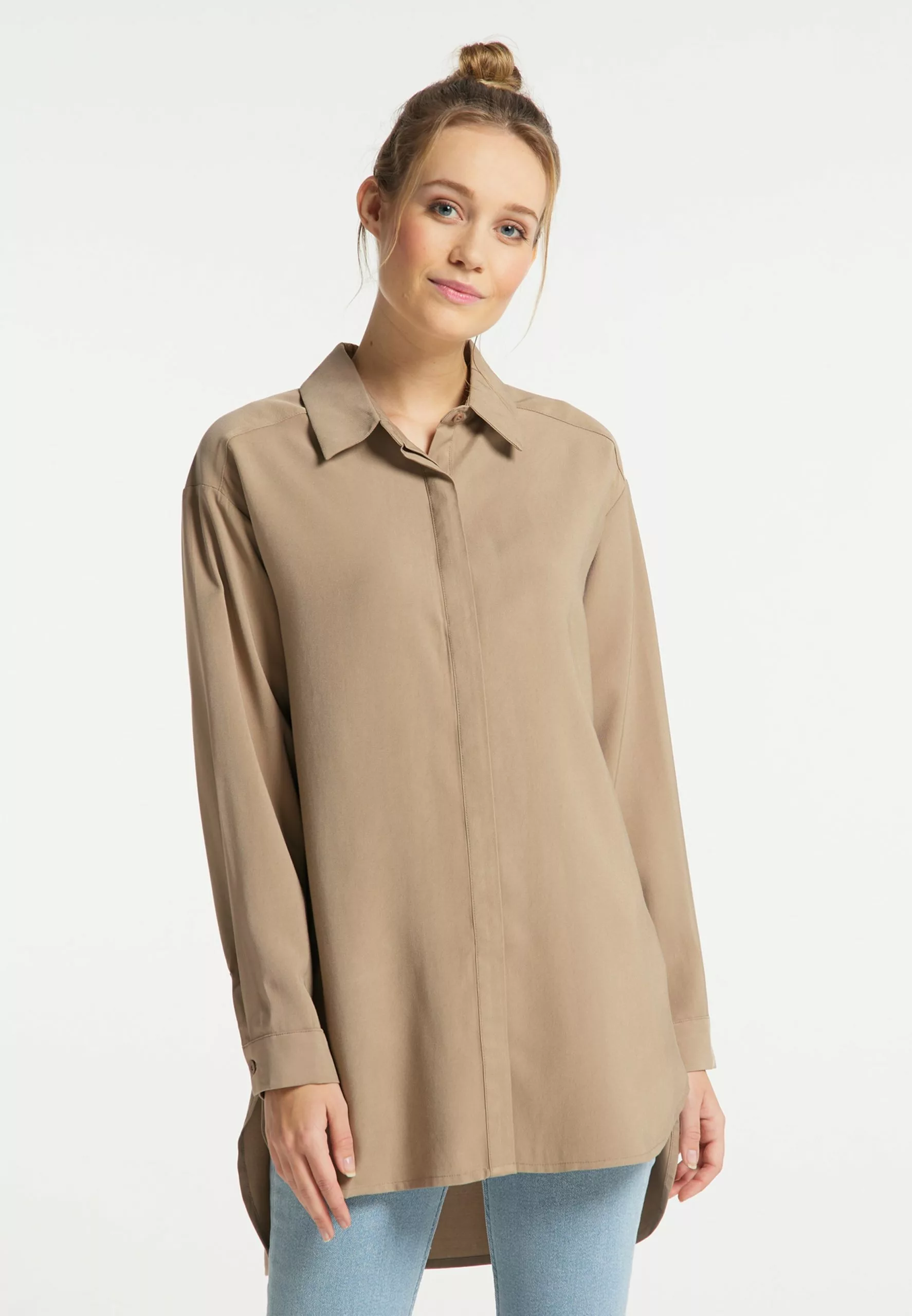 DreiMaster Vintage Blouses Longues Chemisier Femme Beige 2 DreiMaster Vintage Blouses Longues Chemisier Femme Beige – Image 2