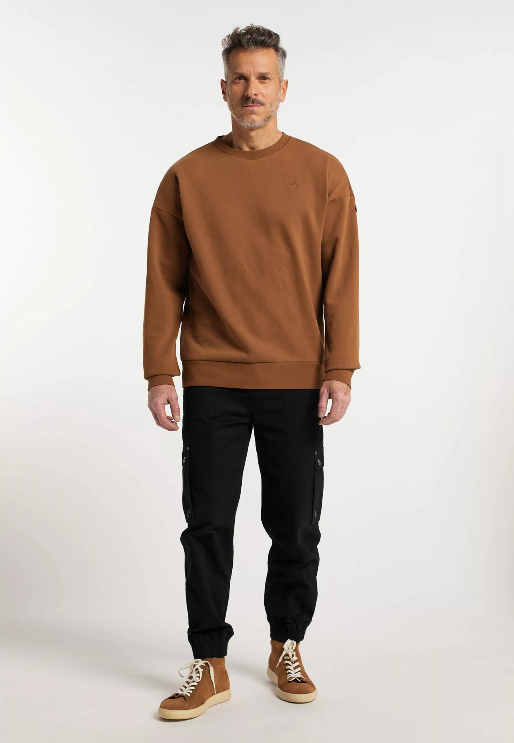 DreiMaster Vintage Sweatshirts Sweat-shirt Homme Marron 4 DreiMaster Vintage Sweatshirts Sweat-shirt Homme Marron – Image 4