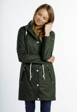 Manteaux De Pluie Manteau Fonctionnel Femme Vert Foncé -Magasin Vintage Dreimaster b7f18063c7a4dd5f8c0dd9d101ad56ff