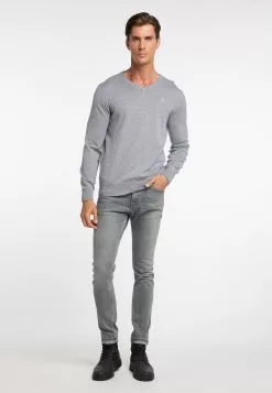 Pulls à Col En V Pull-over Markani Homme Gris Chiné -Magasin Vintage Dreimaster b88624e91436f05065371119442bffb9