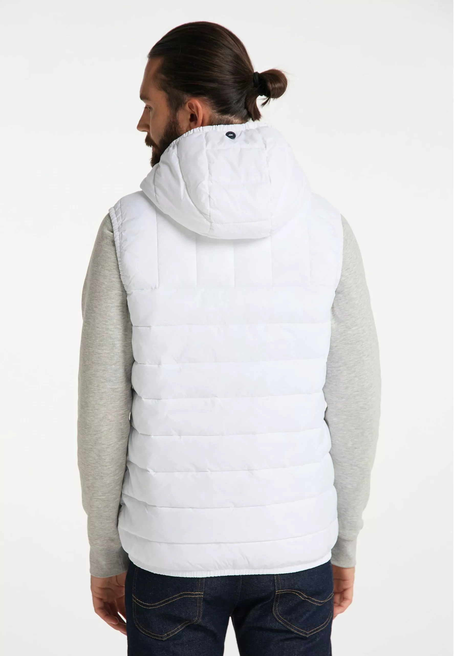 Vestes Sans Manches Gilet Homme Blanc 3 Vestes Sans Manches Gilet Homme Blanc – Image 3