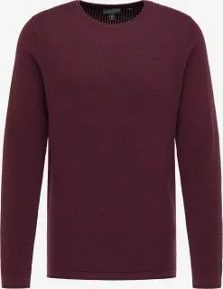 DreiMaster Vintage Pulls à Col Rond Pull-over Homme Bordeaux