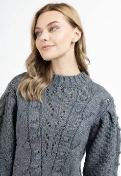 DreiMaster Vintage Pulls Maille Fine Pull-over Femme Gris Foncé 9 DreiMaster Vintage Pulls Maille Fine Pull-over Femme Gris Foncé -Magasin Vintage Dreimaster bc549c04715c20784028e8f62309fb4e