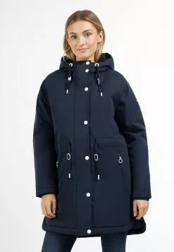 Parkas Parka D’hiver Femme Bleu Outremer -Magasin Vintage Dreimaster bec06267442afe34b06ffead8175fc29