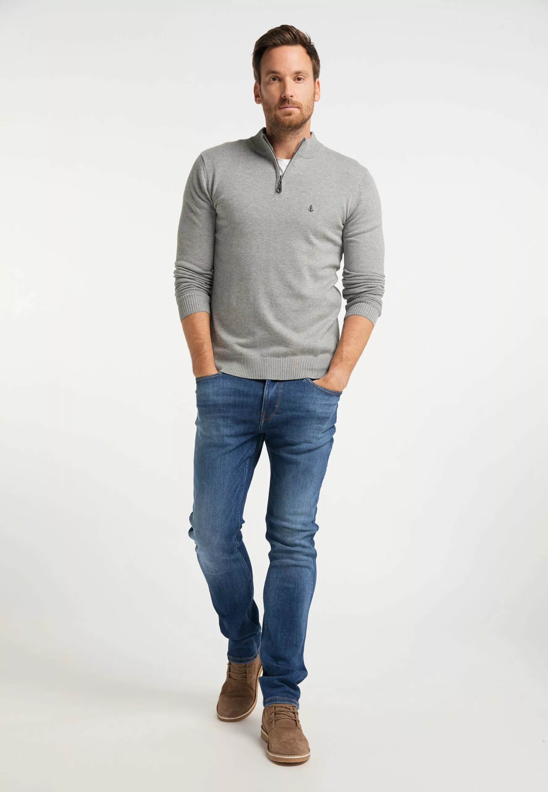 Pulls à Col Roulé Pull-over Homme Gris Chiné 4 Pulls à Col Roulé Pull-over Homme Gris Chiné – Image 4