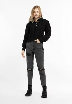 DreiMaster Vintage Pulls Basiques Pull-over Naemi Femme Noir -Magasin Vintage Dreimaster c621da1f32cdc4a748cc921838c39f83