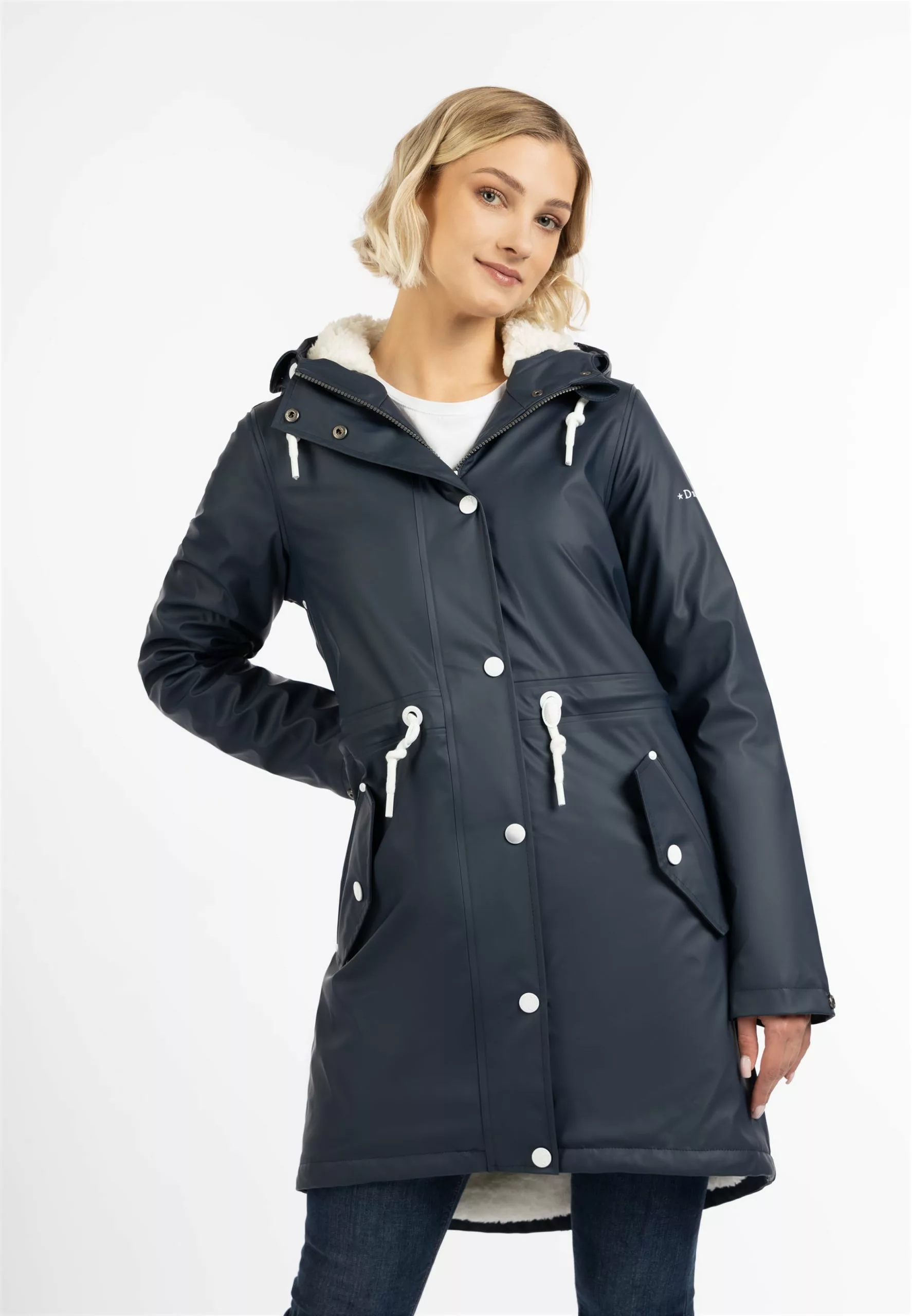 Manteaux De Pluie Manteau Fonctionnel Femme Marine 2 Manteaux De Pluie Manteau Fonctionnel Femme Marine – Image 2