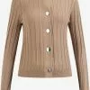 Gilets Cardigan Femme Sable