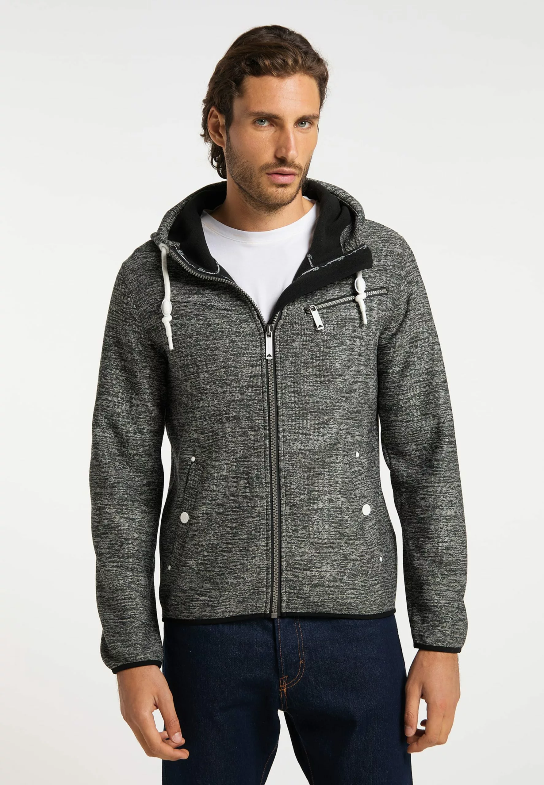 Vestes En Polaire Veste En Polaire Homme Gris Foncé 2 Vestes En Polaire Veste En Polaire Homme Gris Foncé – Image 2