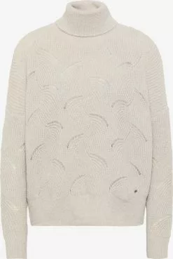 DreiMaster Vintage Pulls à Col Roulé Pull-over Femme Beige