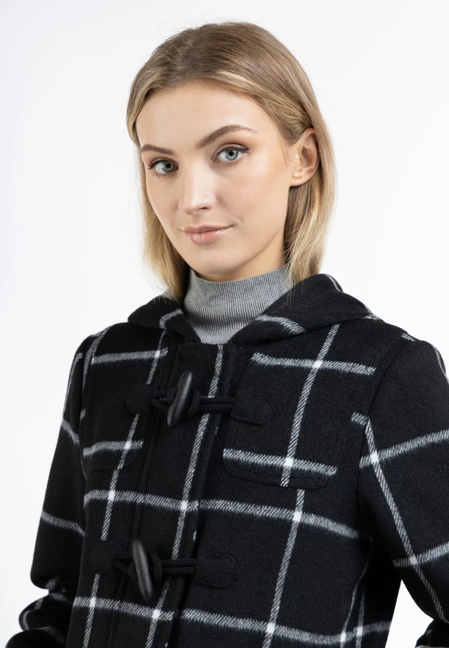 Dufflecoats Manteau Mi-saison Femme Noir 5 Dufflecoats Manteau Mi-saison Femme Noir – Image 5