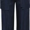 DreiMaster Vintage Pantalons Cargo Effilé Pantalon Cargo Femme Saphir