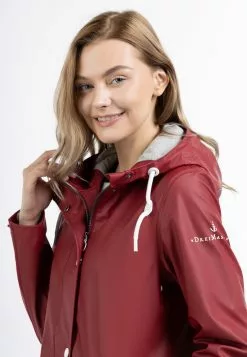 Vestes De Mi-saison Veste Mi-saison Femme Rouge Foncé -Magasin Vintage Dreimaster cc4c3bf9c90a350e9f6259b2f3db7d33