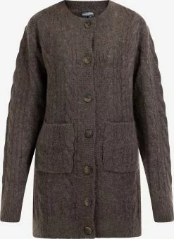 DreiMaster Vintage Gilets Cardigan Zitha Femme Brun Foncé