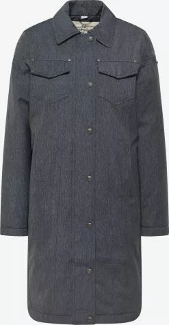 DreiMaster Vintage Manteaux Dhiver Manteau D’hiver Femme Bleu