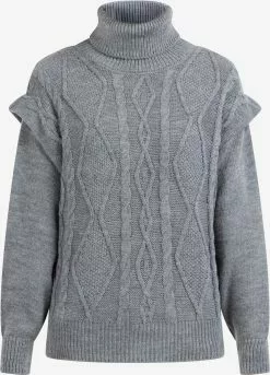 DreiMaster Vintage Pulls à Col Roulé Pull-over Femme Gris Foncé