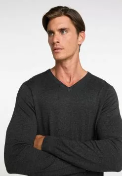 Pulls à Col En V Pull-over Markani Homme Anthracite -Magasin Vintage Dreimaster cffcbc46e62b81b8fce415d214132799