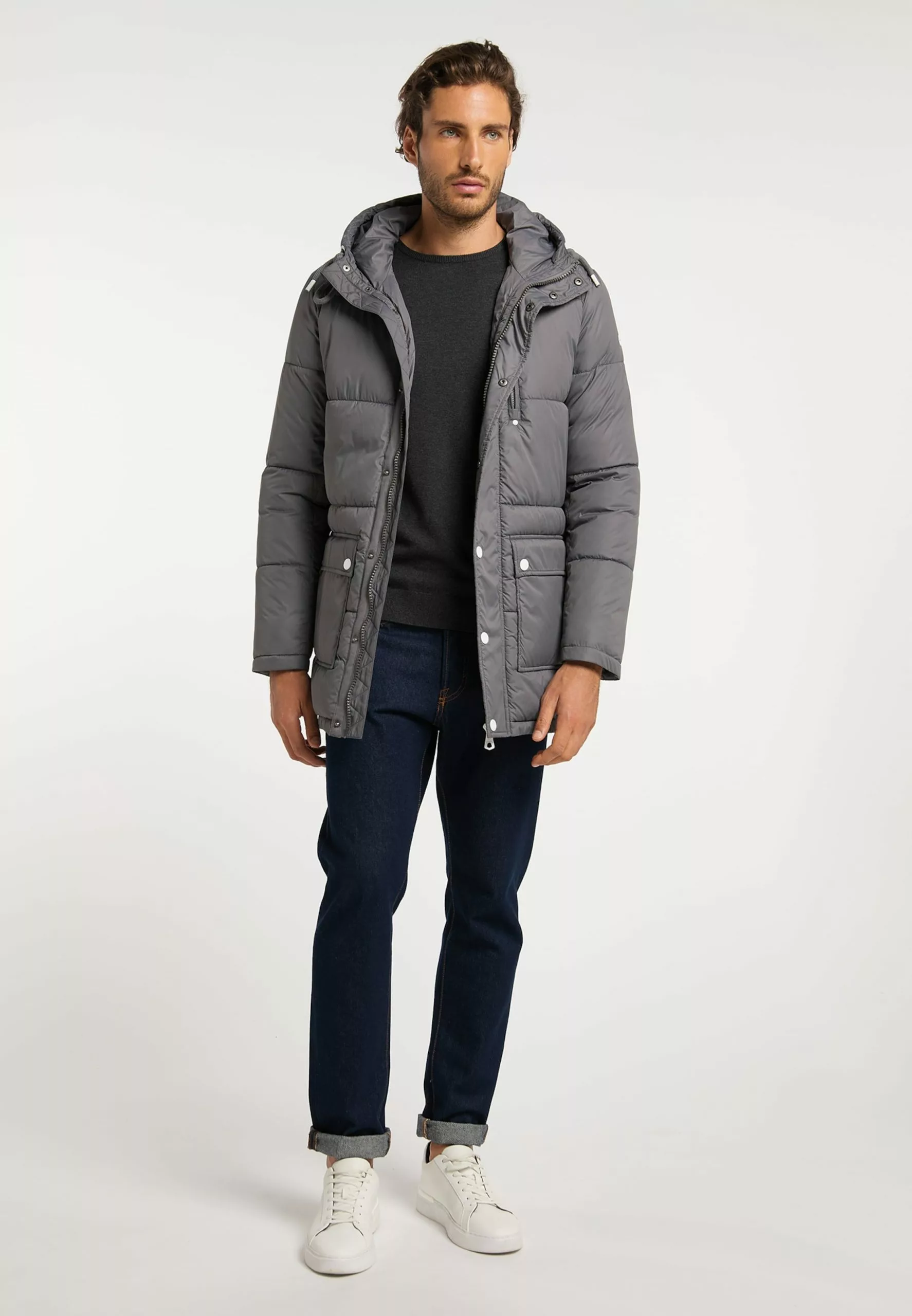 Parkas Parka D’hiver Homme Gris Foncé 4 Parkas Parka D’hiver Homme Gris Foncé – Image 4