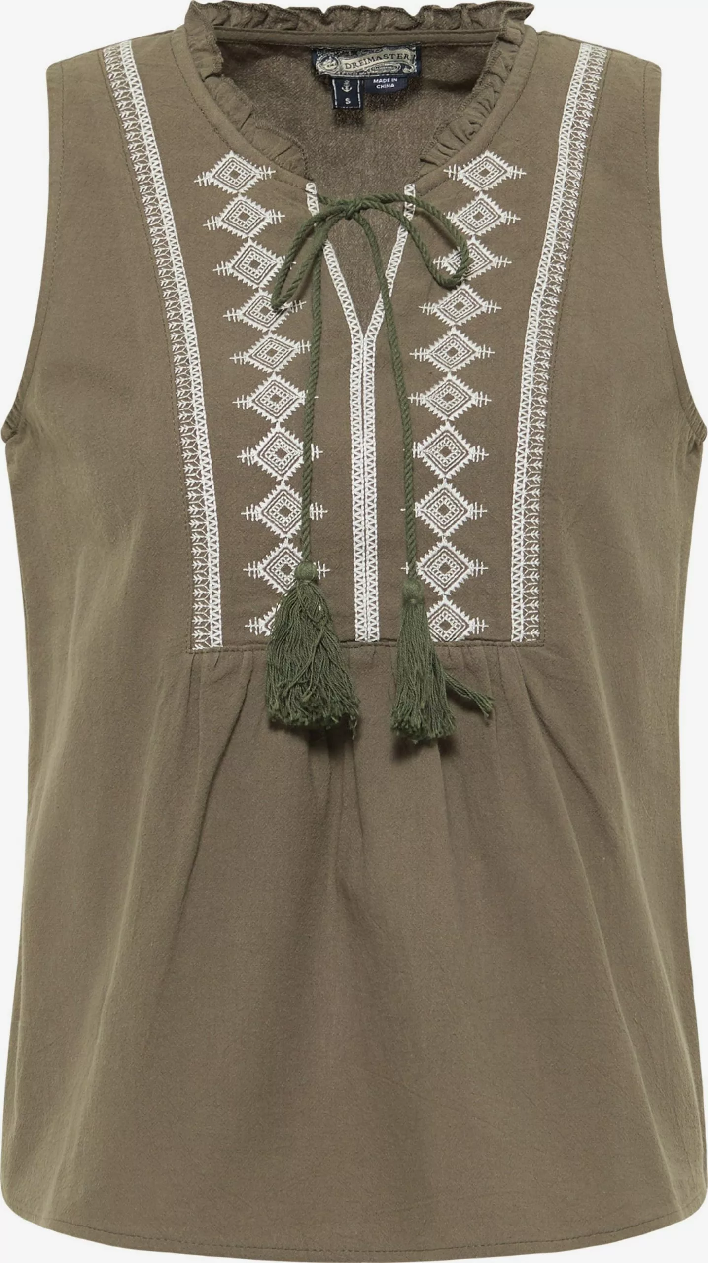 DreiMaster Vintage Blouses Chemisier Femme Kaki 1 DreiMaster Vintage Blouses Chemisier Femme Kaki