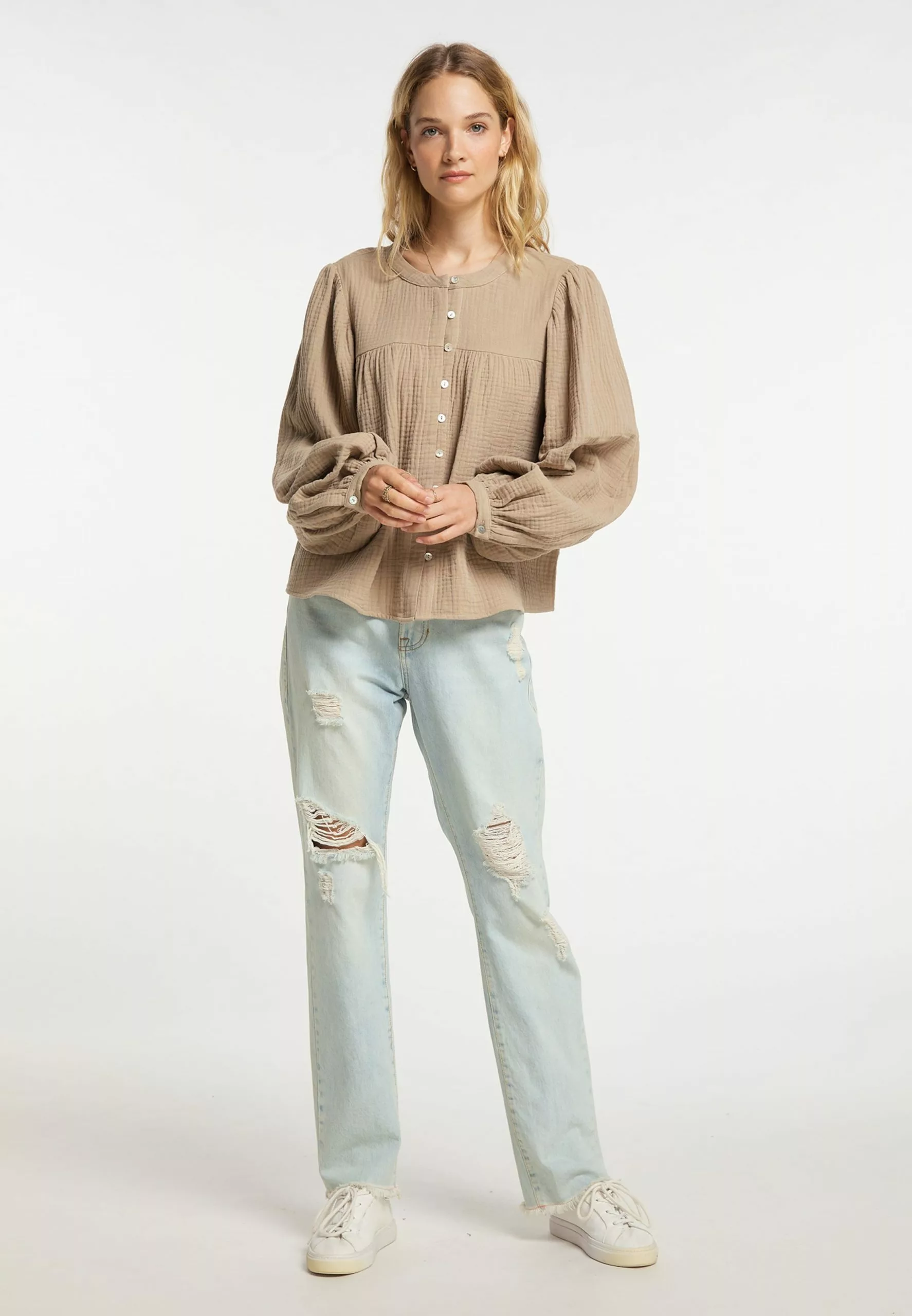 DreiMaster Vintage Blouses Et Tuniques Chemisier Femme Beige Clair 4 DreiMaster Vintage Blouses Et Tuniques Chemisier Femme Beige Clair – Image 4