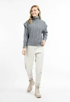 DreiMaster Vintage Pulls à Col Roulé Pull-over Femme Gris Foncé -Magasin Vintage Dreimaster d1c7d525df0b470bb24e7446b1f7b6a6