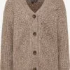DreiMaster Vintage Gilets Cardigan Imane Femme Marron Chiné