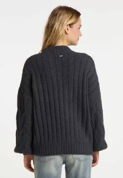 DreiMaster Vintage Pulls Basiques Pull-over Femme Gris Foncé -Magasin Vintage Dreimaster d2093c1a2814919a4475f0d7a55c4856