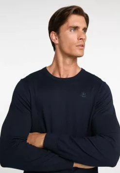 Pulls à Col Rond Pull-over Homme Bleu Marine -Magasin Vintage Dreimaster d2aebcbd177aaac577b29e658d09fde8
