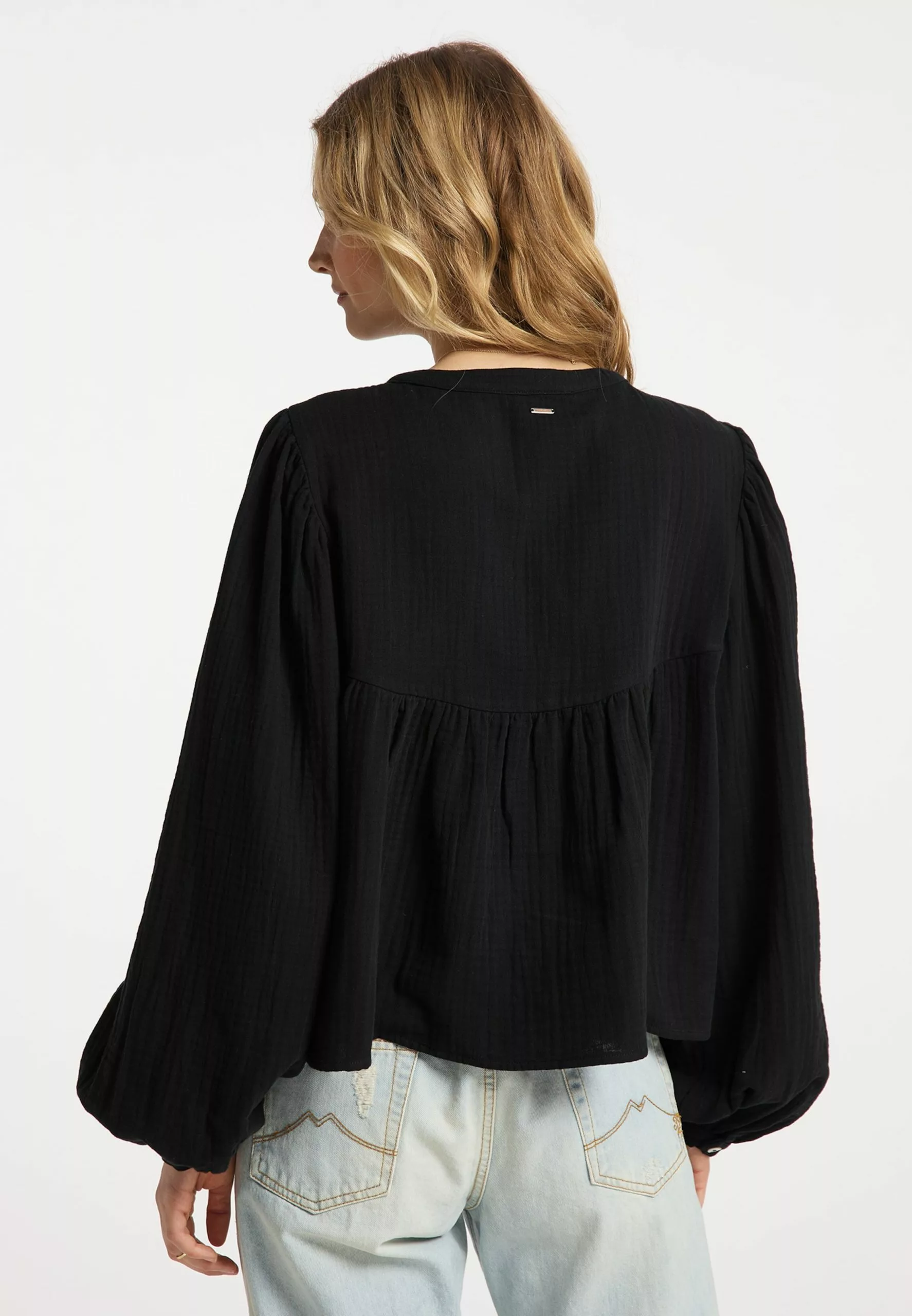 DreiMaster Vintage Blouses Et Tuniques Chemisier Femme Noir 3 DreiMaster Vintage Blouses Et Tuniques Chemisier Femme Noir – Image 3