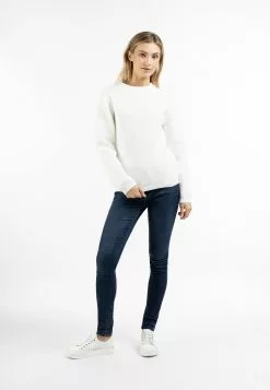 Pulls Basiques Pull-over Femme Blanc Cassé -Magasin Vintage Dreimaster d46a8645fa69053c9fd452315ce25da2