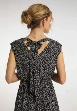 DreiMaster Vintage Robes Fluides Robe-chemise Femme Noir -Magasin Vintage Dreimaster d51936686b08d4a27987046d0a9a8304