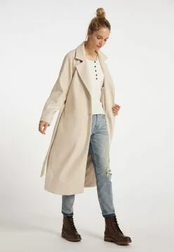 DreiMaster Vintage Manteaux De Mi-saison Manteau Mi-saison Femme Crème -Magasin Vintage Dreimaster d700b40dcec11df7fdf11aa765702583