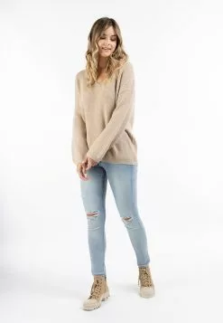 DreiMaster Vintage Pulls Basiques Pull-over Idem Femme Beige Clair 8 DreiMaster Vintage Pulls Basiques Pull-over Idem Femme Beige Clair -Magasin Vintage Dreimaster dcfd1e60ba95fd0d828e3e9bd7d6f3ea