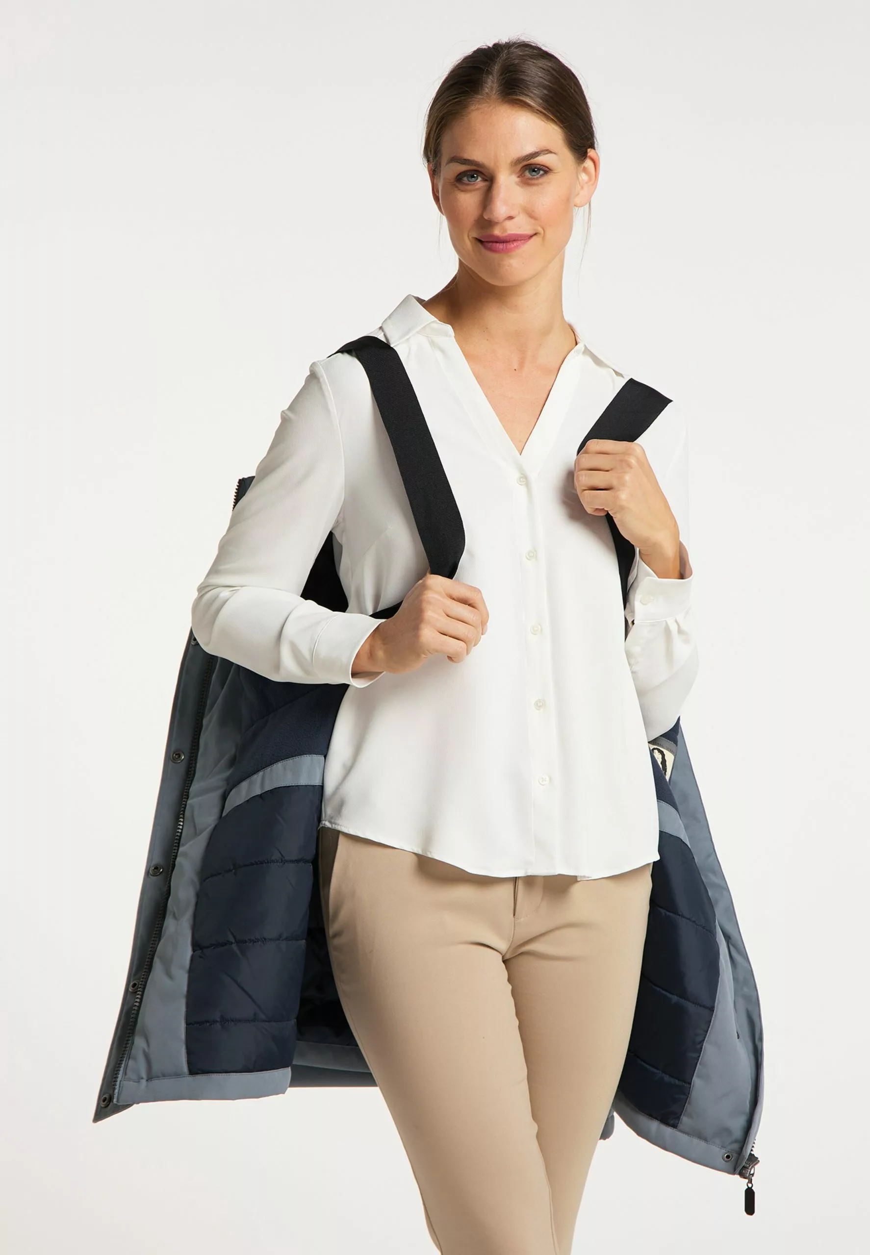 Parkas Parka D’hiver Femme Bleu Fumé 5 Parkas Parka D’hiver Femme Bleu Fumé – Image 5