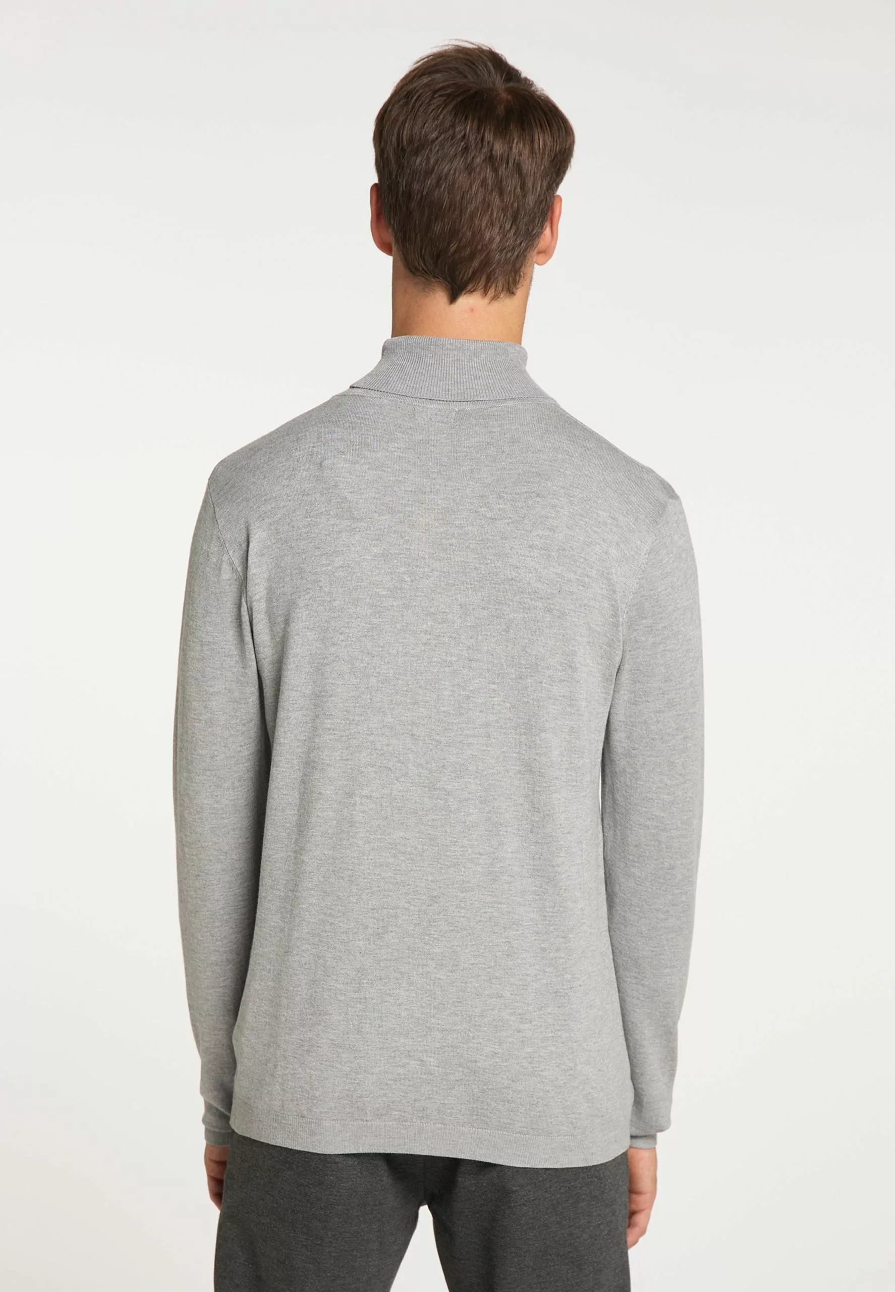 Pulls à Col Roulé Pull-over Homme Gris Clair 3 Pulls à Col Roulé Pull-over Homme Gris Clair – Image 3