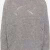 DreiMaster Vintage Pulls à Col Roulé Pull-over Femme Gris Chiné