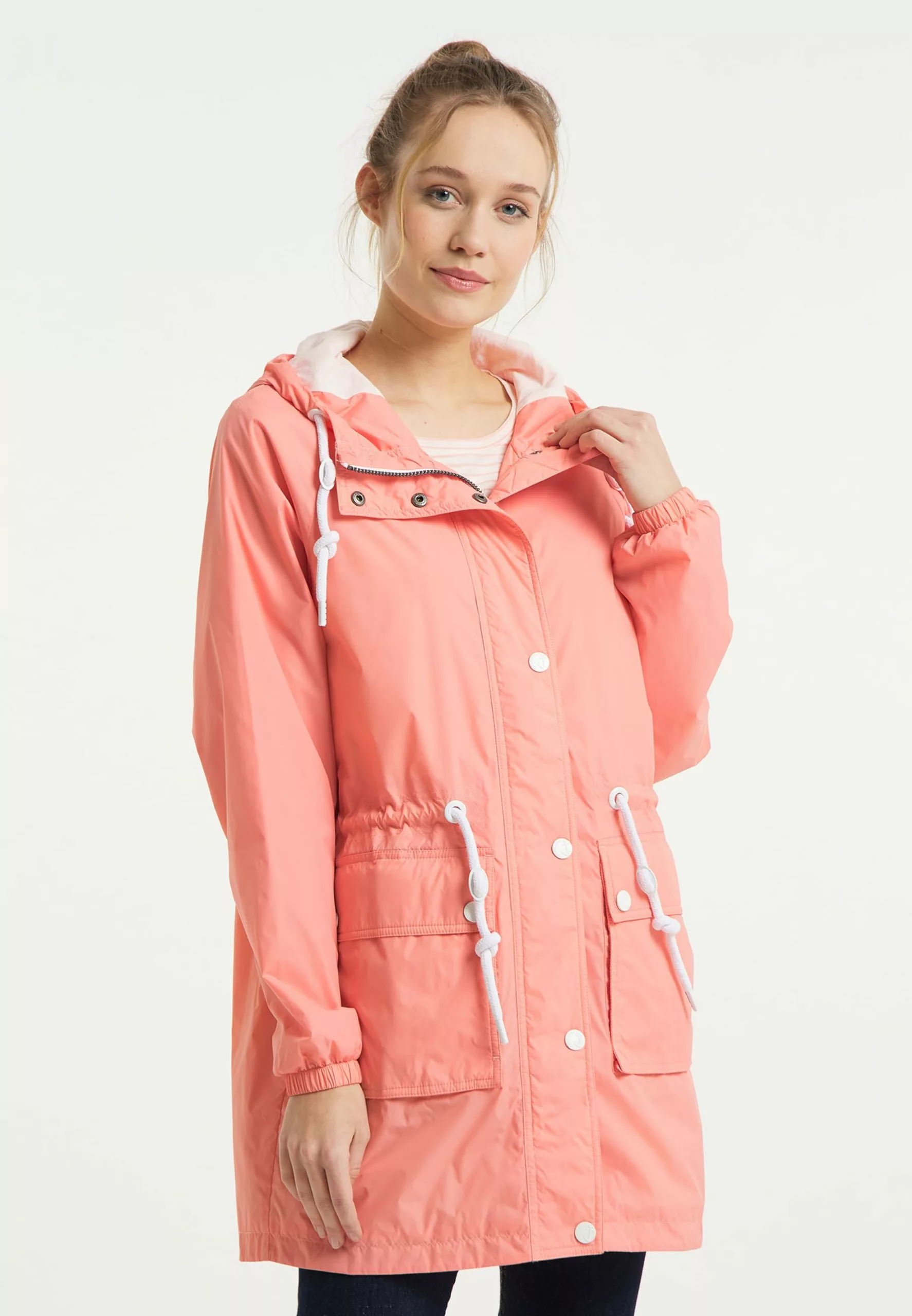 Parkas Parka Mi-saison Femme Rose 2 Parkas Parka Mi-saison Femme Rose – Image 2