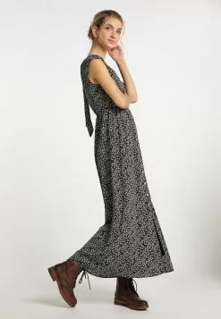 DreiMaster Vintage Robes Fluides Robe-chemise Femme Noir -Magasin Vintage Dreimaster e37faa4dd3f5a5f7853d362faa5dc86f