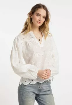 DreiMaster Vintage Hauts Chemisier Femme Blanc 6 DreiMaster Vintage Hauts Chemisier Femme Blanc -Magasin Vintage Dreimaster e3cfbefe707d569bf348ebb2b81d60e4