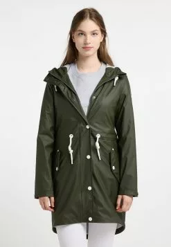 Manteaux De Pluie Manteau Fonctionnel Femme Kaki -Magasin Vintage Dreimaster e4a88ead6ff651cc95b2030ea3d54dfe