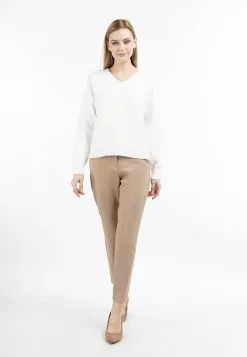 Pulls Basiques Pull-over Zitha Femme Blanc Cassé -Magasin Vintage Dreimaster e4d571a88787c2ae17ec386098a8130c