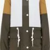 Parkas Parka Mi-saison Femme Kaki / Blanc