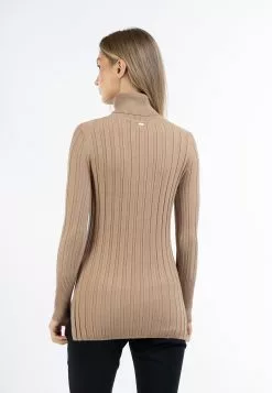 Pulls à Col Roulé Pull-over Iridia Femme Sable -Magasin Vintage Dreimaster e6af88e645f655045dc82b3a3659e5c2