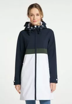 Manteaux De Pluie Manteau Fonctionnel Femme Bleu Nuit / Blanc -Magasin Vintage Dreimaster e7593b7e1930cbba2a0e3e11600f6852