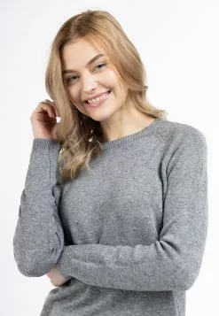 Pulls Maille Fine Pull-over Markani Femme Gris Chiné -Magasin Vintage Dreimaster e78f96be0fd9d342d61245eb4674bb4c