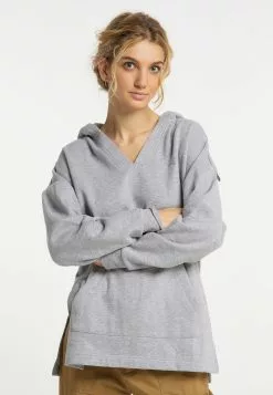 DreiMaster Vintage Pulls à Capuche Pull-over Femme Gris Clair -Magasin Vintage Dreimaster ea7bec2b69e7811f565a2b4a75e3086a