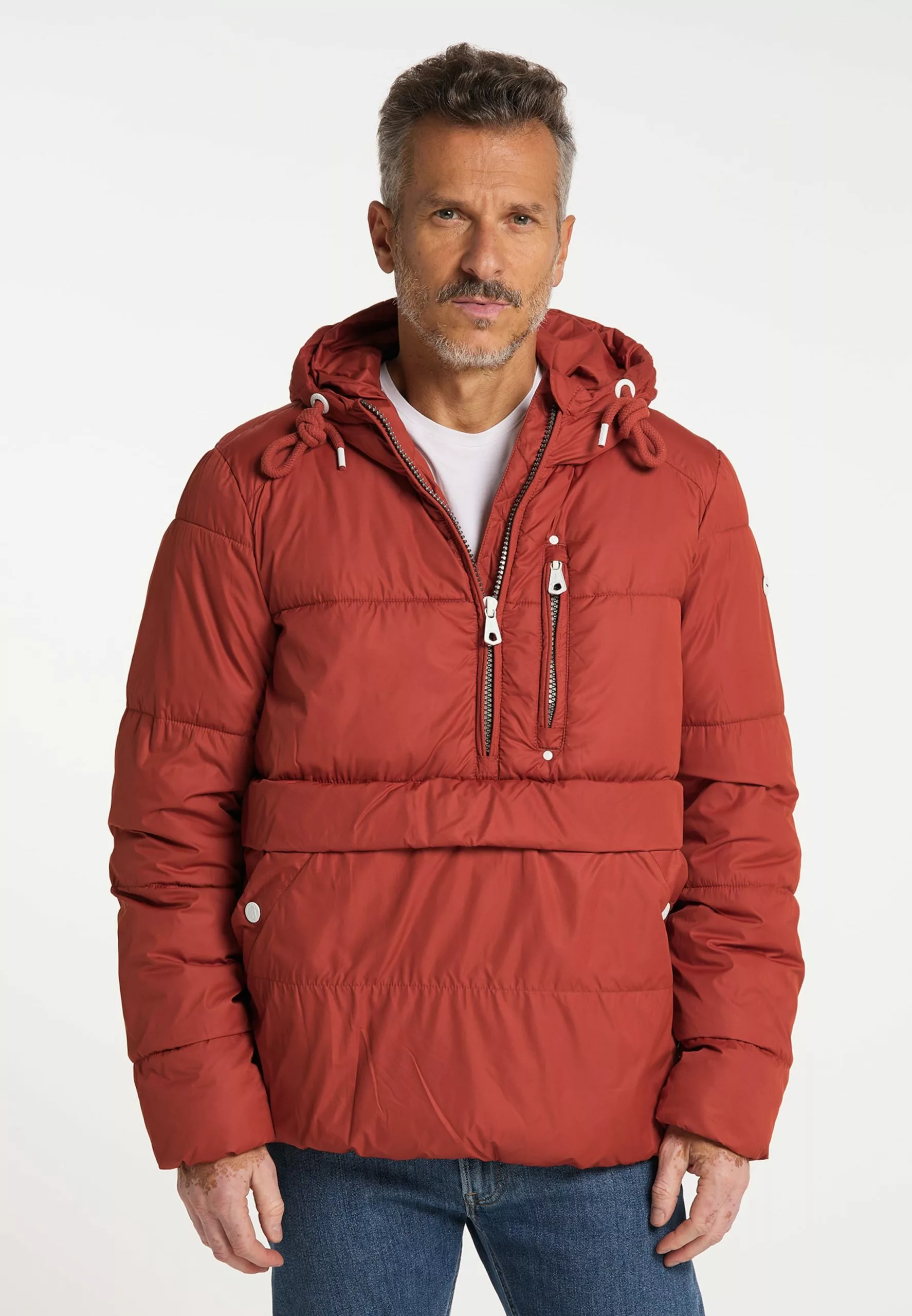 Vestes Dhiver Veste D’hiver Homme Rouge Rouille 2 Vestes Dhiver Veste D’hiver Homme Rouge Rouille – Image 2