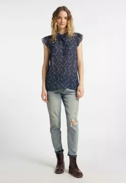 DreiMaster Vintage Blouses à Manches Courtes Chemisier Femme Bleu -Magasin Vintage Dreimaster ebdaff4a6dc0c9b1f3b73cc24d2b1f6a