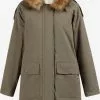 DreiMaster Vintage Manteaux Dhiver Manteau D’hiver Femme Olive