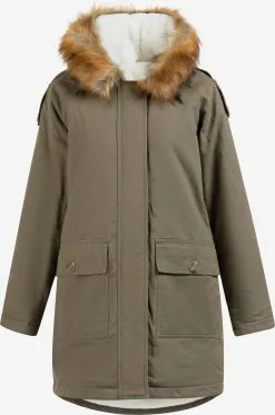 DreiMaster Vintage Manteaux Dhiver Manteau D’hiver Femme Olive